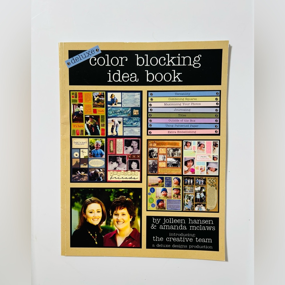 Deluxe Art Craft Color Blocking Idea Book, with 10 Sticker Sheets Lot
